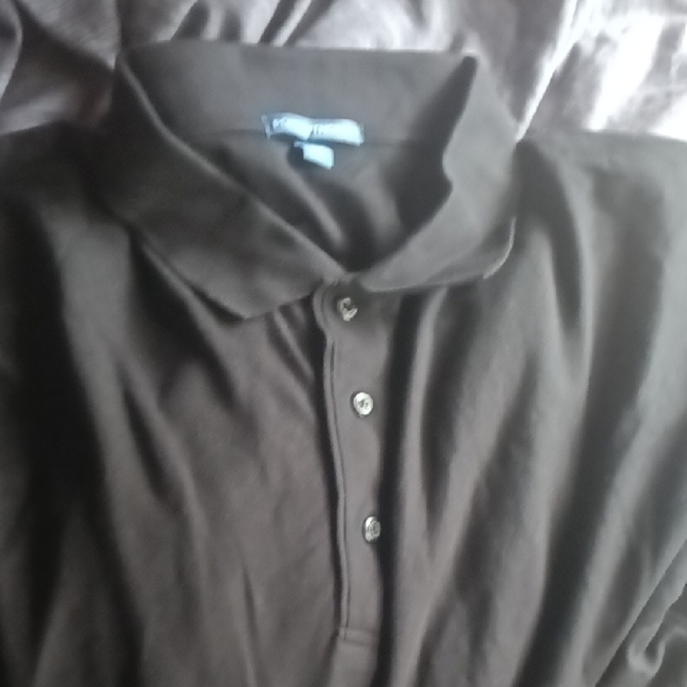 nwot mens port authority black Polo Shirt